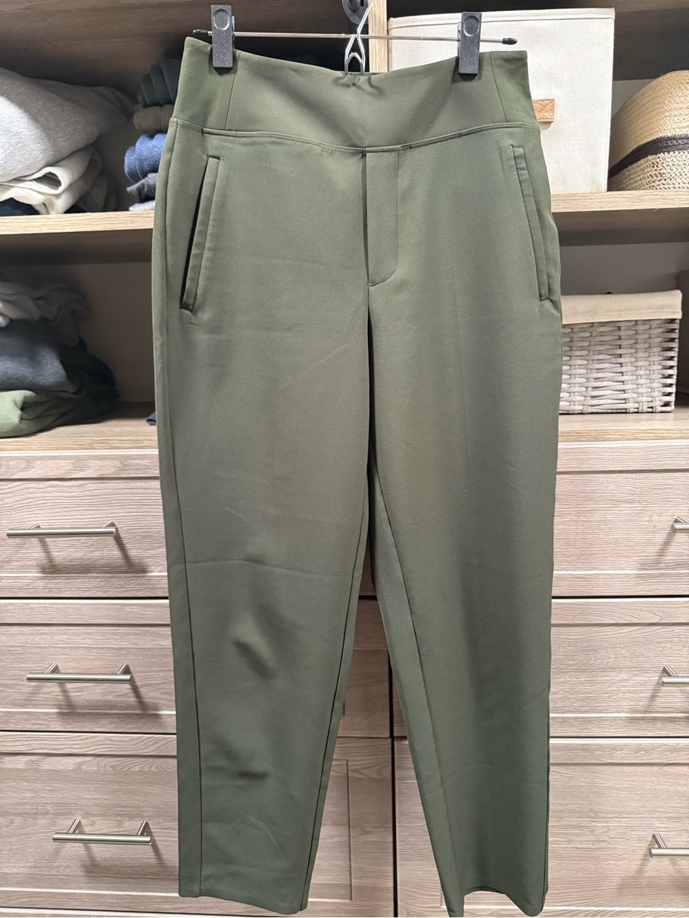 Athleta Brooklyn Ankle Pant Olive Green Stretch